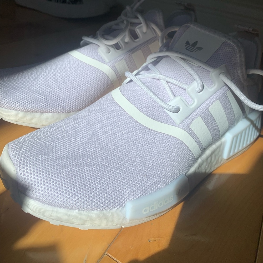 Light purple adidas shoes
